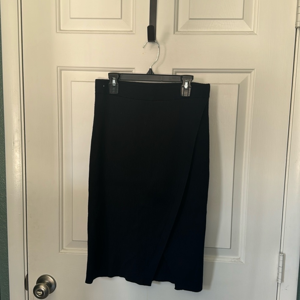 SP Abercrombie & Fitch knit fitted black skirt midi